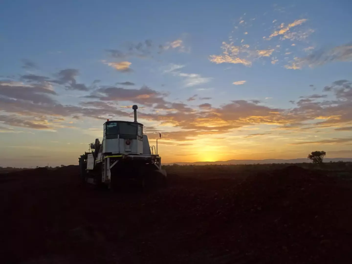 Pilbara construction at dawn