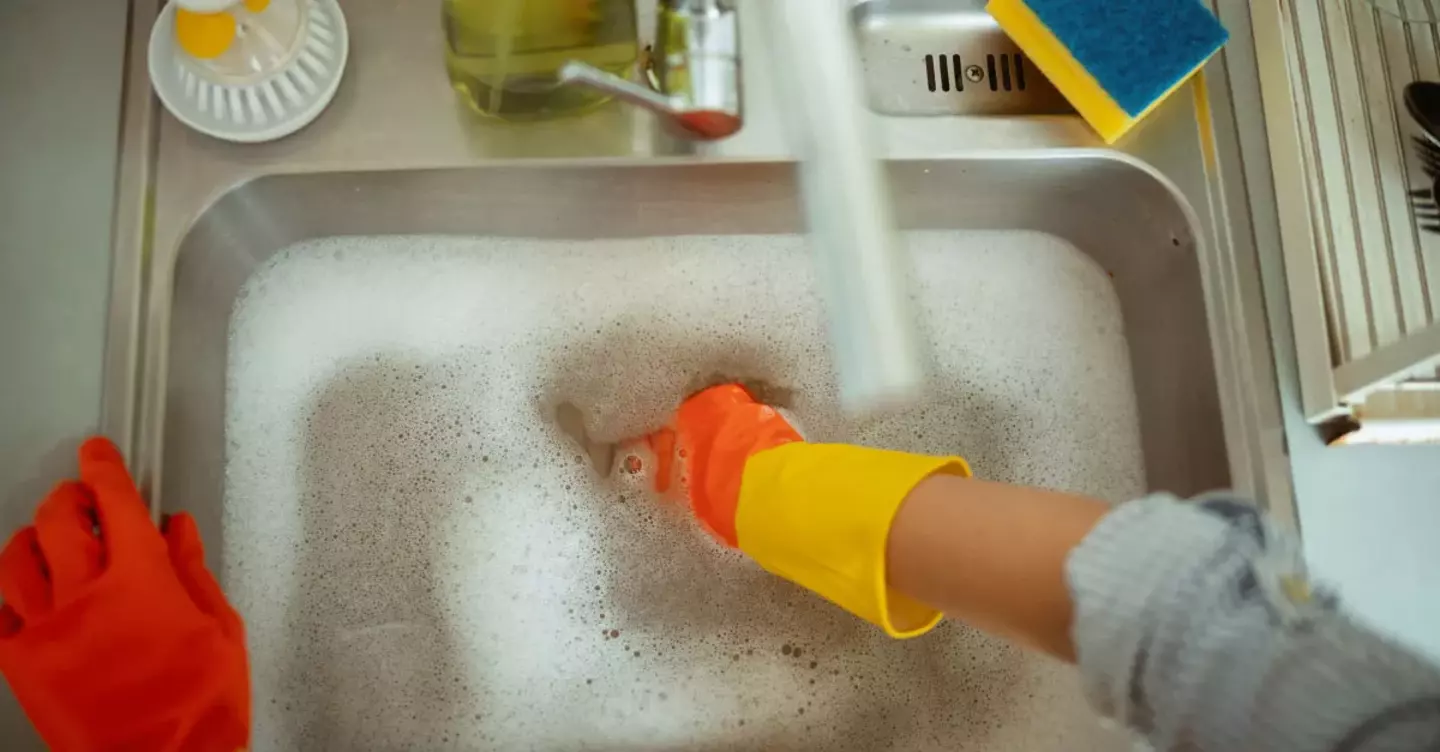 Washing Dishes with Hot Water 