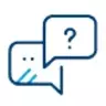 Question and answer icon representing customer support or gas service FAQs.